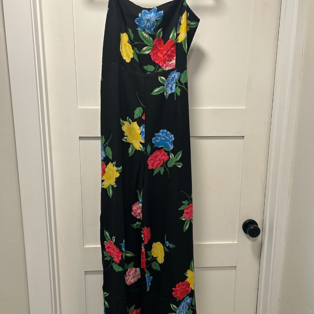 Brooklyn Wide Leg Jumpsuit | Black Floral - Picture 2 of 2